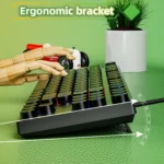 Dark Alien DK100 87 Keys Hot Plug-In Glowing Game Wired Mechanical Keyboard, Cable Length: 1.3m - Image 5