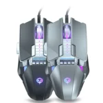 Dark Alien V710 7 Keys Metal Office Wired Glowing Mouse, Cable Length: 1.78m - Image 2