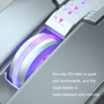 Dark Alien V710 7 Keys Metal Office Wired Glowing Mouse, Cable Length: 1.78m - Image 4