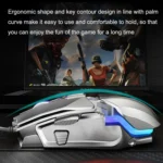 Dark Alien V710 7 Keys Metal Office Wired Glowing Mouse, Cable Length: 1.78m - Image 6