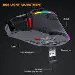 K-Snake BM520  9-button 3200DPI 2.4G RGB Wireless Dual-mode Gaming Mouse - Image 5