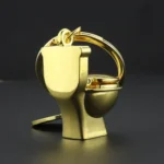 5 PCS X-026 Mini Toilet Shape Car Keychain Bag Pendant - Image 3