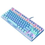 ZIYOULANG K2 87 Keys Office Laptop Punk Glowing Mechanical Wired Keyboard, Cable Length: 1.5m