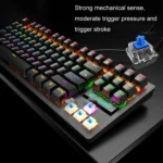 ZIYOULANG K2 87 Keys Office Laptop Punk Glowing Mechanical Wired Keyboard, Cable Length: 1.5m - Image 4