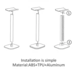 Ajazz Detachable RGB Glowing Game Headset Stand USB Pickup Lamp, Style: - Image 3