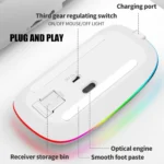 XUNSVFOX XYH50 4 Keys USB Charging Business Office Wireless Light Mouse - Image 2