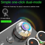 K820 104 Keys Retro Punk Plating Knob Glowing Wired Green Shaft Keyboard, Cable Length: 1.6m, Style: - Image 5