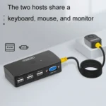 FJGEAR FJ-210UK 2 Ports HD VGA To KVM Switcher With Desktop Controller - Image 2