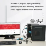 FJGEAR FJ-210UK 2 Ports HD VGA To KVM Switcher With Desktop Controller - Image 5
