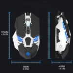 K-Snake Q18 9 Keys 6400DPI Glowing Machine Wired Gaming Mouse, Cable Length: 1.5m - Image 2