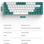 ZIYOU LANG T8 68 Keys RGB Gaming Mechanical Keyboard, Cable Length: 1.5m, Style: - Image 6