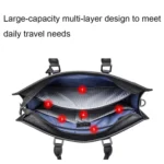 Bopai 11-98811 Leather Business Large-capacity Laptop Handbag Messenger Briefcase - Image 4