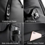 BANGE BG-2575  Anti theft Waterproof Laptop Backpack 15.6 Inch Daily Work Business Backpack - Image 6