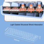 LANGTU GK65 65 Keys Wireless / Bluetooth / Wired Three Model Game Mechanical Keyboard, Cable Length: 1.5m - Image 3