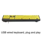 T801 104 Keys Special People Children Old Man Big Letters USB Wired Keyboard, Cable Length: 1.38m - Image 3