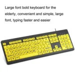 T801 104 Keys Special People Children Old Man Big Letters USB Wired Keyboard, Cable Length: 1.38m - Image 4