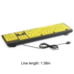 T801 104 Keys Special People Children Old Man Big Letters USB Wired Keyboard, Cable Length: 1.38m - Image 5