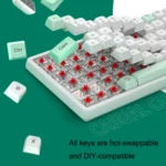 LANGTU GK102 102 Keys Hot Plugs Mechanical Wired Keyboard. Cable Length: 1.63m, Style: - Image 4