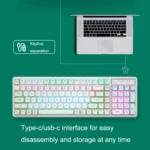 LANGTU GK102 102 Keys Hot Plugs Mechanical Wired Keyboard. Cable Length: 1.63m, Style: - Image 6