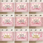 1.5x1m Cartoon Digital Birthday Balloon Party Scene Photographic Backdrop - Image 2