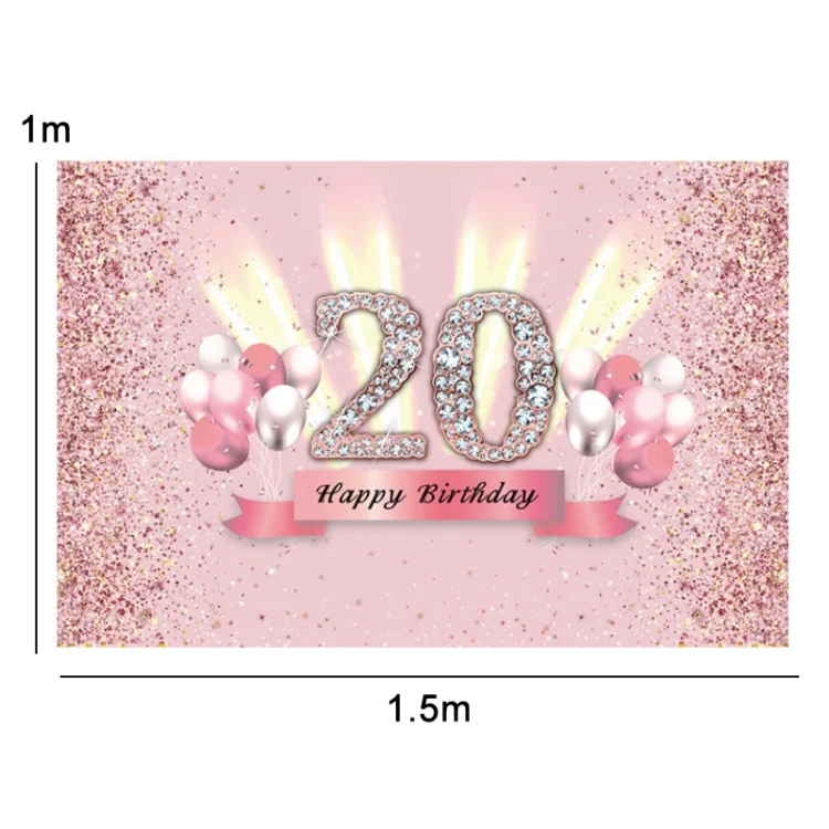 TBD0603135301_B2.webp 1.5x1m Cartoon Digital Birthday Balloon Party Scene Photographic Backdrop - Image 3
