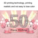 1.5x1m Cartoon Digital Birthday Balloon Party Scene Photographic Backdrop - Image 4