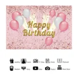 1.5x1m Cartoon Digital Birthday Balloon Party Scene Photographic Backdrop - Image 5