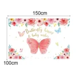 1.5m X 1m Butterfly Pattern Photography Backdrop Birthday Party Decoration Background Cloth - Image 3