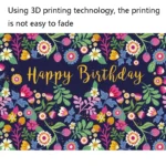 1.5m x 1m Flower Series Happy Birthday Party Photography Background Cloth - Image 3