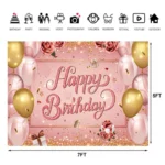 1.5m x 2.1m Children Birthday Party Venue Layout 3D Digital Studio Photography Background - Image 2