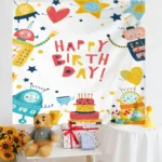 Birthday Layout Hanging Cloth Children Photo Wall Cloth