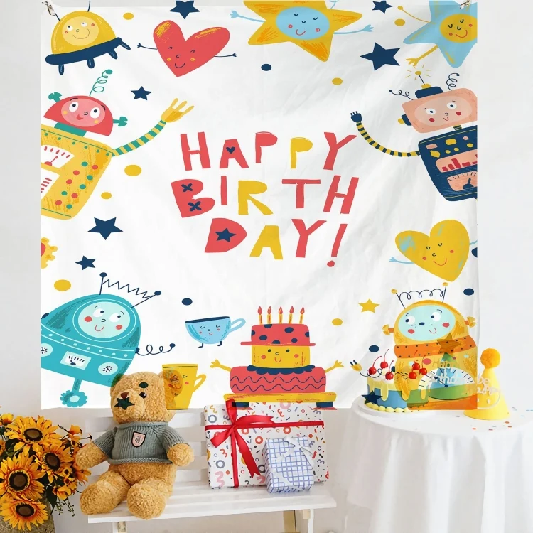 TBD0603140105A.webp Birthday Layout Hanging Cloth Children Photo Wall Cloth - Image 1