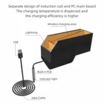 Q9 2 In 1 Multi-function Car Storage Box Wireless Charging - Image 2