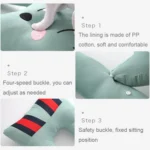 8146 Cartoon Adjustable Car Children Sleep Safety Belt U-shaped Neck Pillow - Image 5