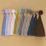 Newborn Photography Clothing Baby Photography Fur Ball Knitted Long Tail Hat - Image 2