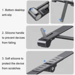 X23 3 In 1 Portable Storage Foldable Aluminum Phone Tablet Stand - Image 4