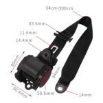 Universal 3-point Car Retrofit Seat Belt With Emergency Locking - Image 3