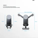 Oatsbasf Car Gravity Phone Holder For 4.7-6.9 Inch Phone,Spec: - Qty:  2 Units - Image 3