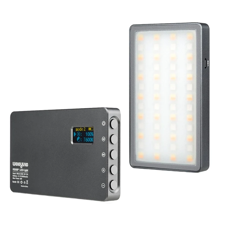 TBD06031797_1.webp Weeylite RB08P 52LEDs RGB Colorful Light Effect Mini Photography Fill Light - Image 2