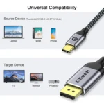 QGeeM QG-UA13 Type-C To DP 4K 60Hz Nylon Braided Adapter Cable, Length: - Image 2