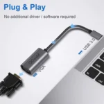 QGeeM QG-UA07-A USB 3.0 to VGA High Speed Transfer Multi-Display Video Converter - Image 4