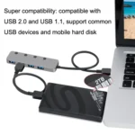 HS0059 Independent Switch USB 3.0 4 Ports Extension Type-C / USB-C Aluminum Alloy HUB, Cable Length: - Image 6