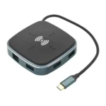 AY95 8 In 1 TYPE-C/USB-C To HUB Extended Dock Wireless Fast Charging Concentrator