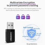 Driver-free USB Wireless Gigabit Network Card WIFI Transmitter Receiver - Image 4