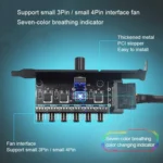 PIC Bit Case Cooling Fan Control Switch PWM 6 Way Computer Fan Speed Controller - Image 2