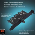 PIC Bit Case Cooling Fan Control Switch PWM 6 Way Computer Fan Speed Controller - Image 5