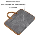 Baona Leather Fully Open Portable Waterproof Computer Bag - Image 4