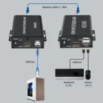 BW-HKE60A HDMI 60m KVM With USB Extender Support POE Single-End Power Supply With US Plug - Image 7