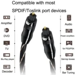 EMK Digital Optical Fiber Audio Cable Amplifier Audio Line, Length - Image 6