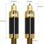 EMK GM/A8.0 Digital Optical Fiber Audio Cable Amplifier Audio Gold Plated Fever Line, Length: - Image 2